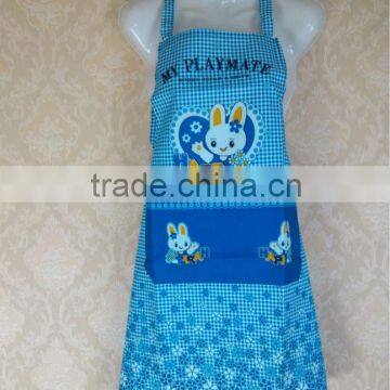 100% cotton kitchen apron promotiona bib apron with adjustable strap pockets on the apron