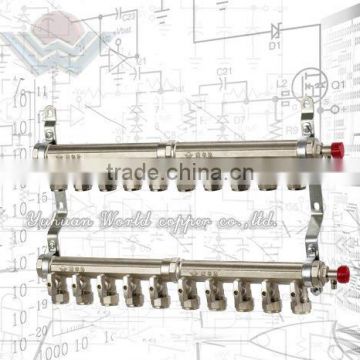 10-Way Brass hydraulic water meter manifold