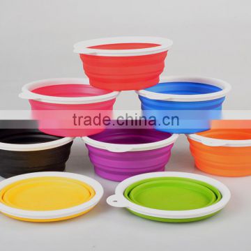 2015 Latest Silicone Pet Collapsible Travel Bowl