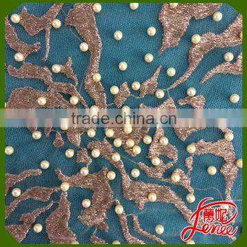 WHOLESALE GOLD THREAD SPANGLE PLAIN EMBROIDERY FABRIC FOR CURTAIN