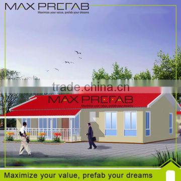 Modern prefab house with light steel structure frame