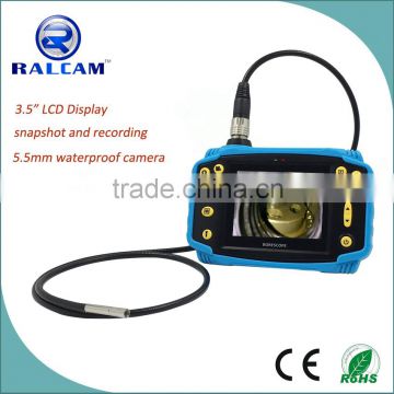 Rechargeable battery IP67 waterproof 5.5mm video and recording borescope for promotion