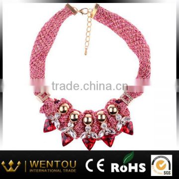 Exaggerated Shourouk Knitted Fashion Necklace