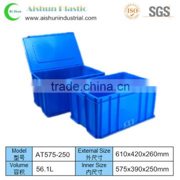 56 liter stackable plastic box plastic crate with lid