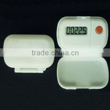 Mini single pedometer with cover silicone pedometer silicone bracelet with pedometer