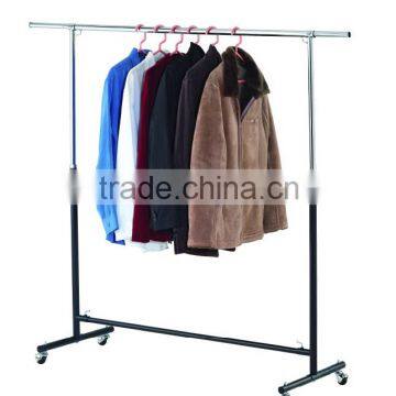 Extendable Single bar clothes hanging stand Garment Rack