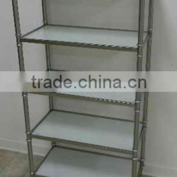 5 Tier Chrome Stable Wire Shelving Storage rolling Cart Metal Rack