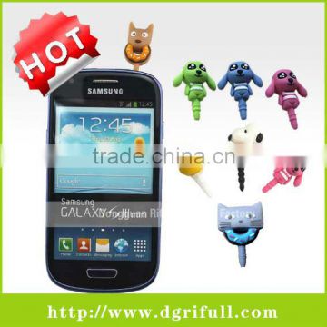 cartoon series silicone phone plugy for dustproof