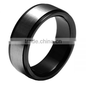 Black Zirconium Men's Comfort Fit Wedding Band Ring