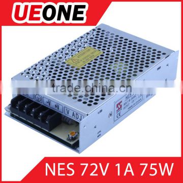 Hot sale 75w 72v 1a switching power supply CE factory price NES-75-72