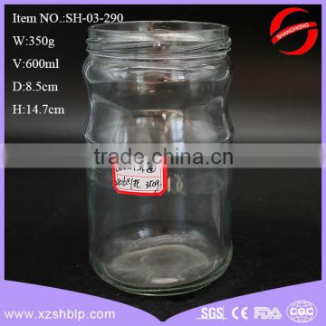 600ml glass jam jar honey jar with screw cap
