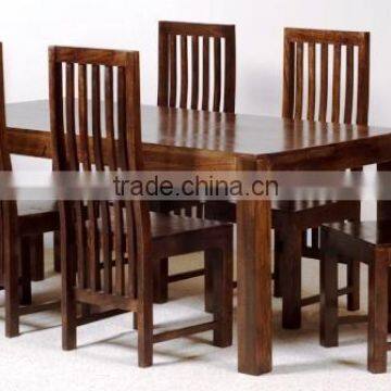 New design six sitter wooden dining table set