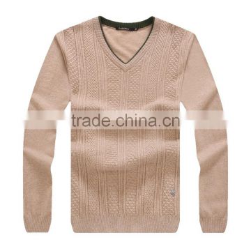 custom high quality fashion design wool / cashmere knit sweater