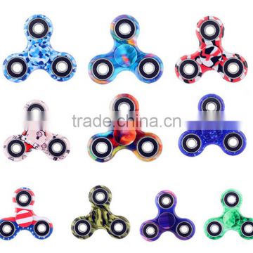 Camouflage Hand Spinner Triangle Finger Gyro Finger Toy Decompression Creative EDC Toys Colorful spiral