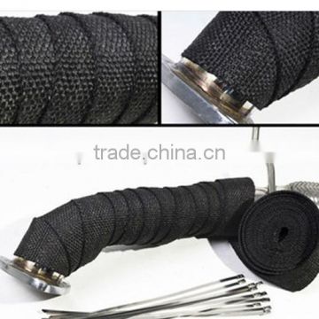 automotive/motocycle thermal exhaust manifold wrap in black