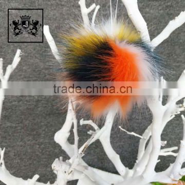 2017 Colorful fake fur ball fur keychain cute keychain pom pom