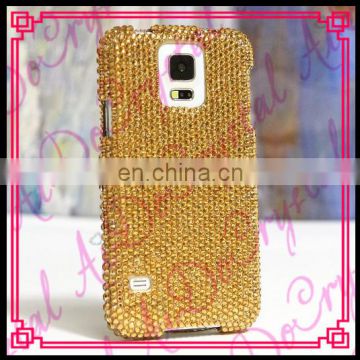 Aidocrystal Newest Gold Crystal phone case full cover mobile phone custom case for samsung a8