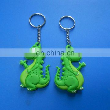 green dinosaur 3d rubber keychains