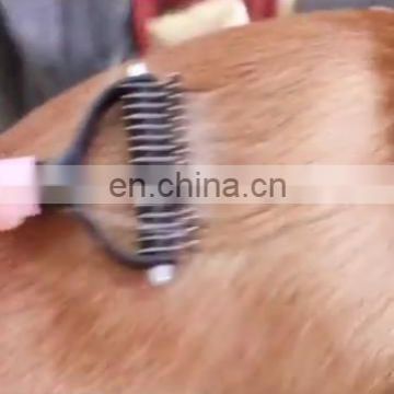 Pet cleaning cat and dog cleaning comb pet double side open knot comb