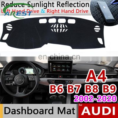 for Audi A4 B6 B7 B8 B9 2002~2020 8E 8H 8K 8W Anti-Slip Mat Dashboard Cover Pad Sunshade Dashmat Car Accessories S4 RS4 S-Line