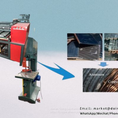 Small footprint scrap radiator recycling machine