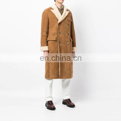 Wholesale Men long sleeve winter removable sherpa lined  parka overcoat men long jacket coats