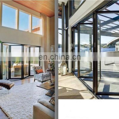 New design exterior aluminium outdoor folding door with heat insulation glass