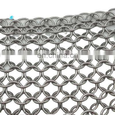 304 316 Stainless Steel Chainmail Ring Mesh Curtains for Decoration