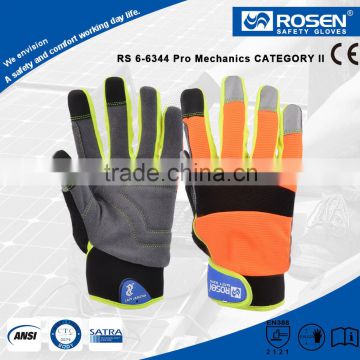RS SAFETY Softtextile working glove in synthetic safety leather and Reflective gloves