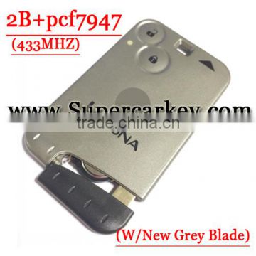 Excellent Quality 2 Button Remote Card With PCF7947 Chip 433MHZ For Laugna Card Gery Blade