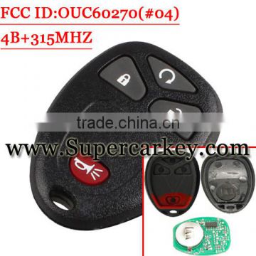 Best quality 3+1 Button Remote Fob Keyless with 315MHZ (FCC ID:OUC60270) for GM #4