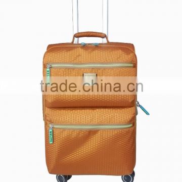 Shengyakaite brand eminent printing fabric shining color matched color accessories trolley bag