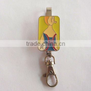fashion zinc alloy enamel fairy girl keys finder