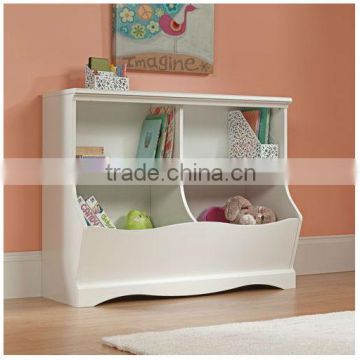 soft white wooden bookcase for child