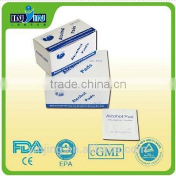 Small alcohol swabs medical absorbent cotton swab 40gsm 2.8*6cm OEM