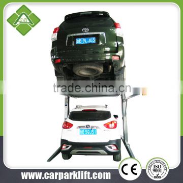 2 level two post auto parking stacker for home car parking usage