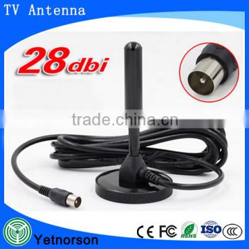 28dBi high gain active auto dvb-t antenna indoor digital dvb-t antenna for tv box