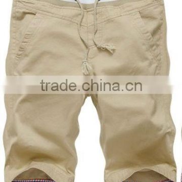 leisure style khaki mens drawstring beach pants