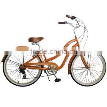 26" hot-sale steel 6 speed cruiser Beach bicycle(FP-BB001)