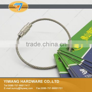 Plastic-Coated Stainless Steel Wire Keychain