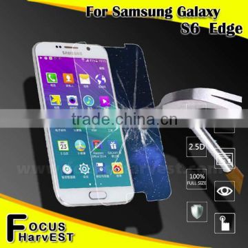 Hot Sell 2016 competitive tempered glass price 0.33mm 9H pet screen protector For Samsung S6 edge