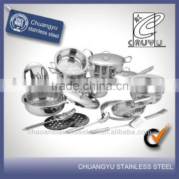 stainless steel capsule bottom ceramicore cookware set