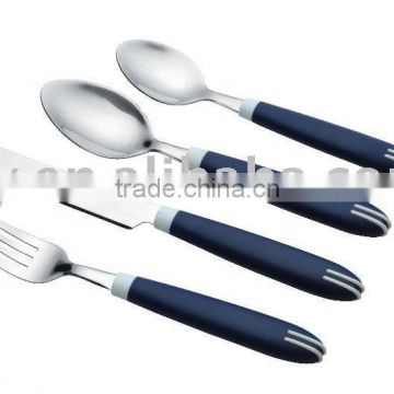 Hot-sale Stainless steel cutlery set with plastic handle with plastic handle