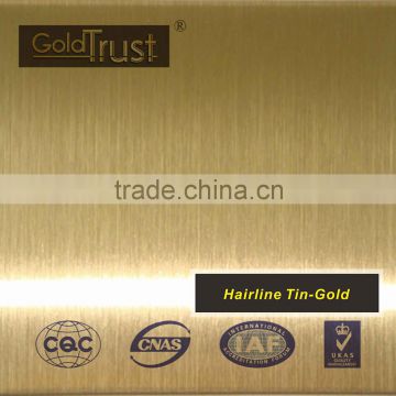 AISI gold hairline stainless steel sheets