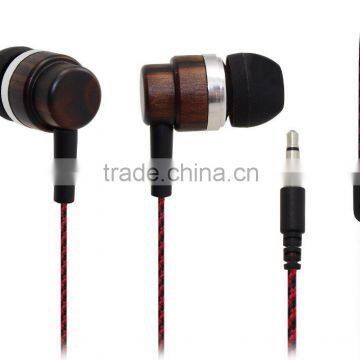WOOD! wood earphones new fashion custom design in ear earpiece stereo