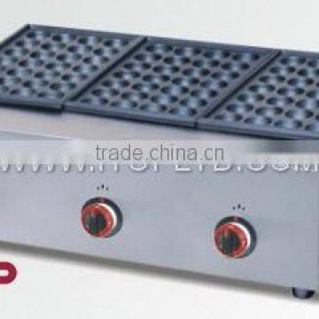 Household gas fish pellet grill with 3-plate