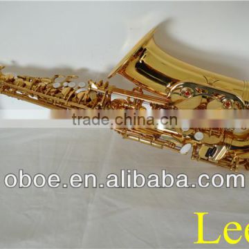 Woodwind musical instrument gold lacquer brass Eb alto saxophone--331G