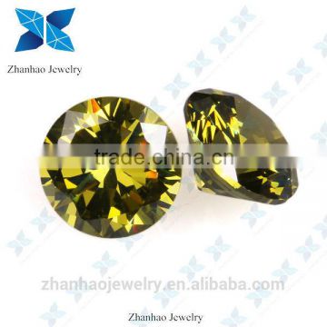 made in china light olive- 2mm cz synthetic loose colored stone making