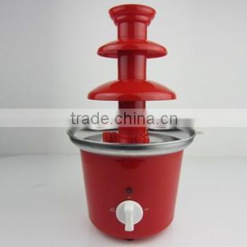 85W 230V Homehold 3 layers red color mini chocolate fondue fountain CF-11(6) CE GS RDHS ETL approved ,small chocolate fountain