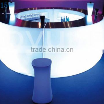 Round colorful top selling outdoor plastic led bar furniture